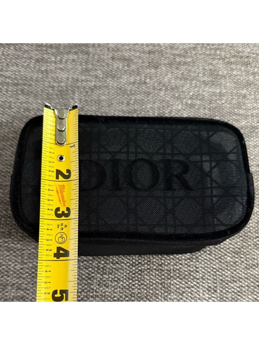 Dior Beauty Makeup Bag Mesh Black Small Pouch Gift Luxury Authentic - Picture 16 of 16